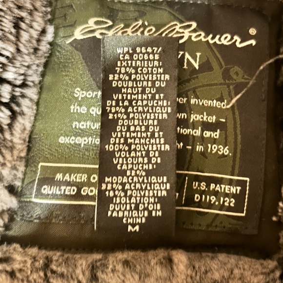 Eddie Bauer Men's Goose Down filled winter coat - Picture 8 of 11